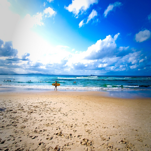 Image by randersen titled ’surfing, byron bay, watego beach’. Source: Pixabay