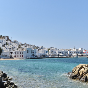 Image by freephotosov titled ’mykonos, town, greece’. Source: Pixabay