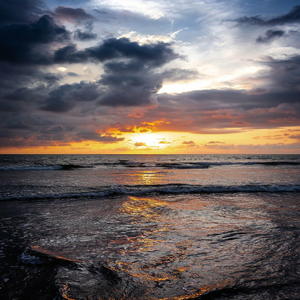 Image by MikeCastelan titled ’sunset, sea, beach’. Source: Pixabay