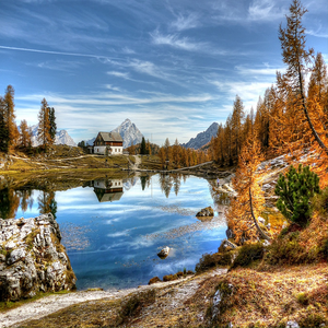 Image by kordi_vahle titled ’lago federa, dolomites, mountains’. Source: Pixabay