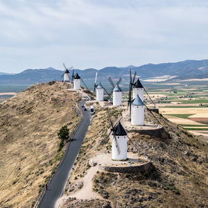 Image by javierAlamo titled ’windmills, consuegra, don quixote’. Source: Pixabay