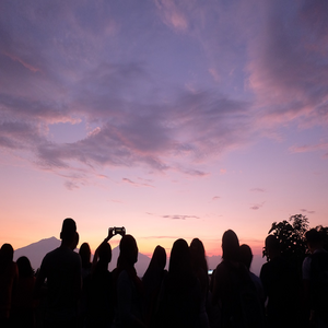 Image by lutv22 titled ’sunset, yogyakarta, nature’. Source: Pixabay