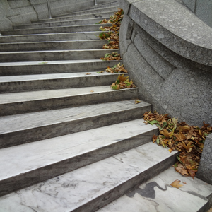 Image by KathyB-Photos titled ’steps, leaves, autumn’. Source: Pixabay