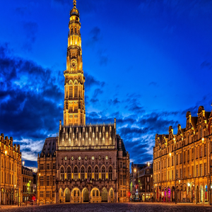 Image by Tama66 titled ’city, historic center, blue hour’. Source: Pixabay