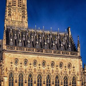 Image by Tama66 titled ’facade, town hall, architecture’. Source: Pixabay