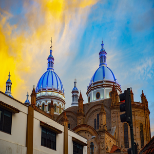 Image by fernandozhiminaicela titled ’cathedral of cuenca, basin, ecuador’. Source: Pixabay