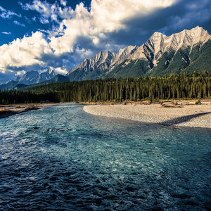Image by GPoulsen titled ’bow river, banff, nature’. Source: Pixabay
