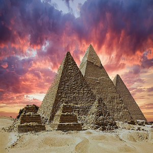 Image by Placidplace titled ’pyramids, giza, egypt’. Source: Pixabay