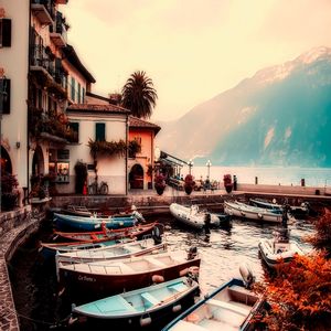 Image by 12019 titled ’lake garda, italy, boats’. Source: Pixabay