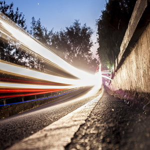 Image by Luwii titled ’light, road, light trails’. Source: Pixabay