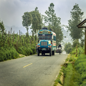 Image by bilmer_ titled ’bus, road, rural’. Source: Pixabay