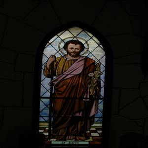 Image by shinybutton titled ’stained-glass, stained glass, st joseph’. Source: Pixabay Image by shinybutton titled ’stained-glass, stained glass, st joseph’. Source: Pixabay