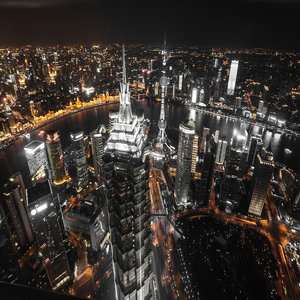 Image by Leslin_Liu titled ’night, city, shanghai’. Source: Pixabay
