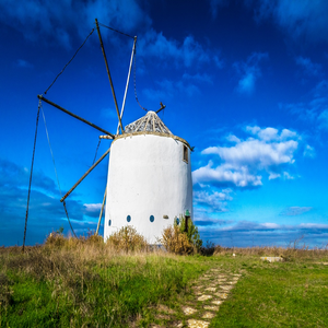 Image by AntonioFCalado titled ’windmill, sintra, portugal’. Source: Pixabay