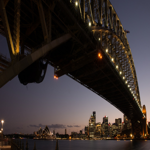 Image by moremilu titled ’bridge, opera house, sydney’. Source: Pixabay