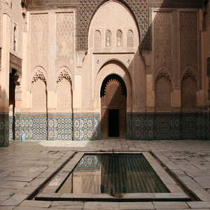 Image by kkortmulder titled ’morocco, quranic school, swimming pool’. Source: Pixabay