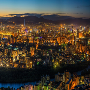 Image by Kanenori titled ’night view, urban, ulaanbaatar centre’. Source: Pixabay