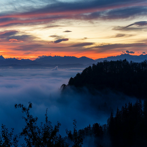 Image by ramboldheiner titled ’switzerland, zurich, sunrise’. Source: Pixabay